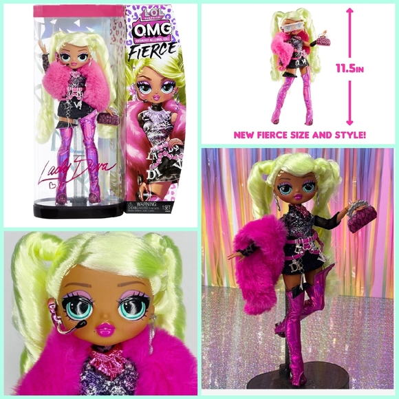 Pack 4 (four) LOL Surprise OMG Fierce Lady Diva Royal Bee Swag Neonlicious - Picture 6 of 8